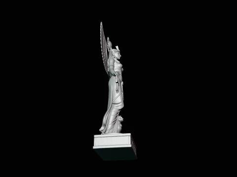 Isis Winged Goddess Statue Design 2 - 3D Print Model 3D Print Model