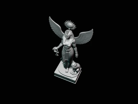 Isis Winged Goddess Statue Design 2 - 3D Print Model 3D Print Model