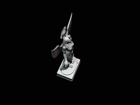 Isis Winged Goddess Statue Design 2 - 3D Print Model 3D Print Model
