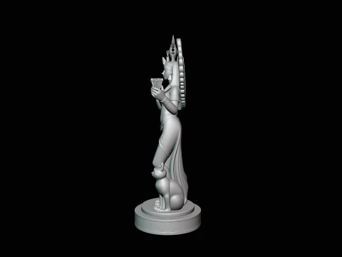 Isis Winged Goddess Statue Design 3 - 3D Print Model 3D Print Model
