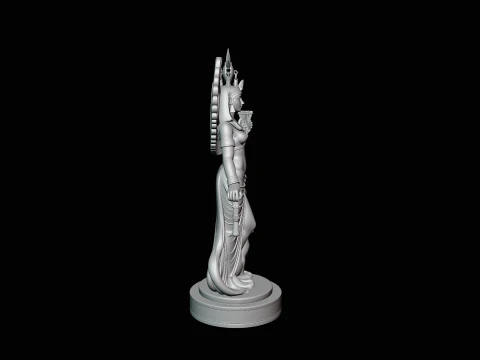 Isis Winged Goddess Statue Design 3 - 3D Print Model 3D Print Model