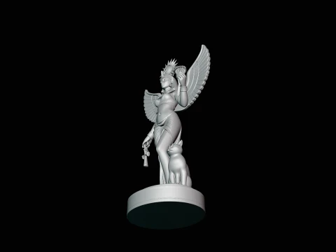 Isis Winged Goddess Statue Design 3 - 3D Print Model 3D Print Model