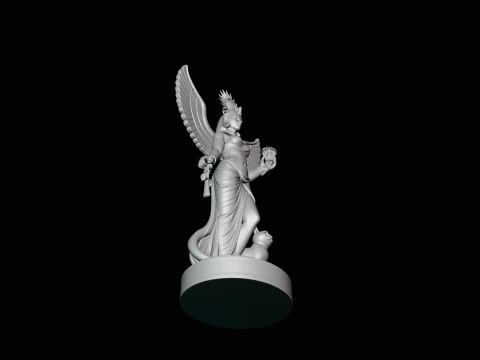 Isis Winged Goddess Statue Design 3 - 3D Print Model 3D Print Model