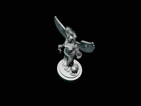 Isis Winged Goddess Statue Design 3 - 3D Print Model 3D Print Model