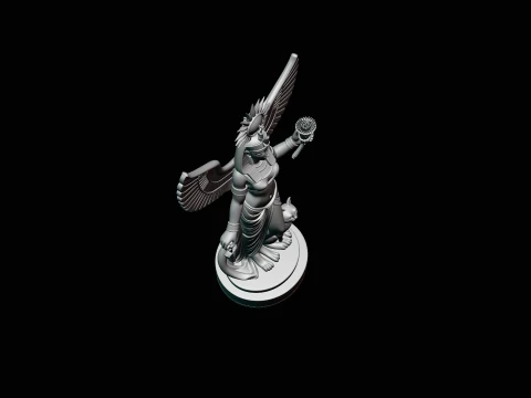 Isis Winged Goddess Statue Design 3 - 3D Print Model 3D Print Model