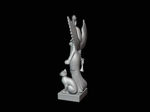 Isis Winged Goddess Statue Design 4 - 3D Print Model 3D Print Model
