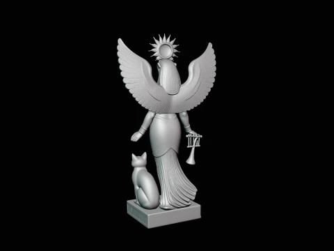 Isis Winged Goddess Statue Design 4 - 3D Print Model 3D Print Model