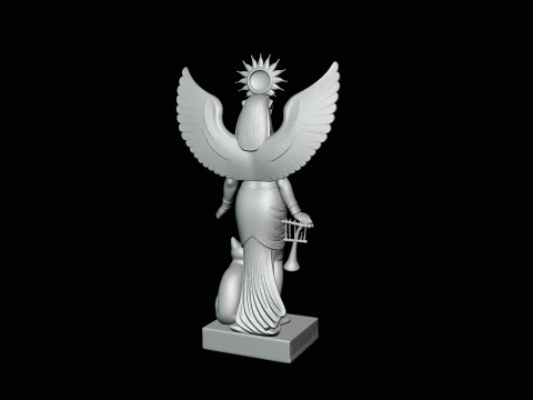Isis Winged Goddess Statue Design 4 - 3D Print Model 3D Print Model