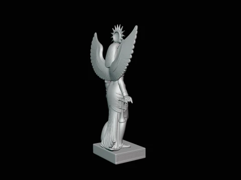 Isis Winged Goddess Statue Design 4 - 3D Print Model 3D Print Model
