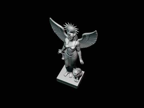 Isis Winged Goddess Statue Design 4 - 3D Print Model 3D Print Model