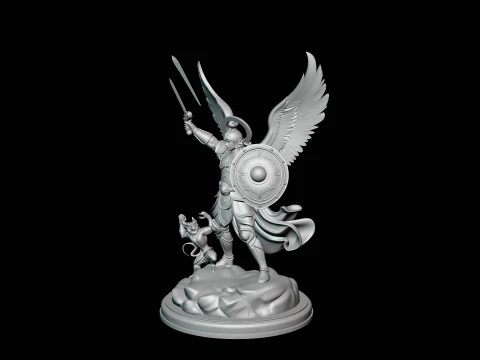 Archangel Michael Warrior Statue Design 10 - 3D Print Model 3D Print Model