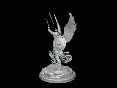 Archangel Michael Warrior Statue Design 10 - 3D Print Model 3D Print Model