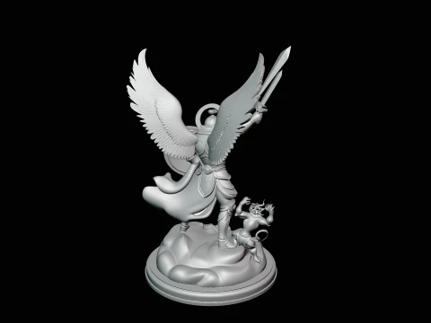 Archangel Michael Warrior Statue Design 10 - 3D Print Model 3D Print Model