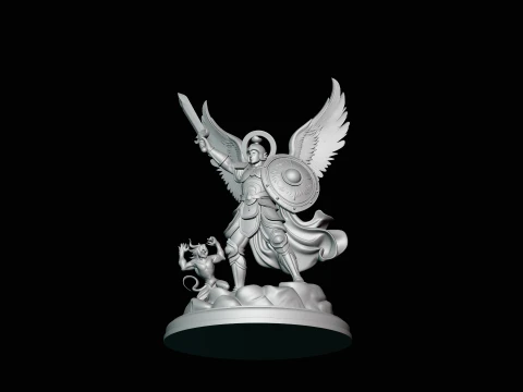 Archangel Michael Warrior Statue Design 10 - 3D Print Model 3D Print Model