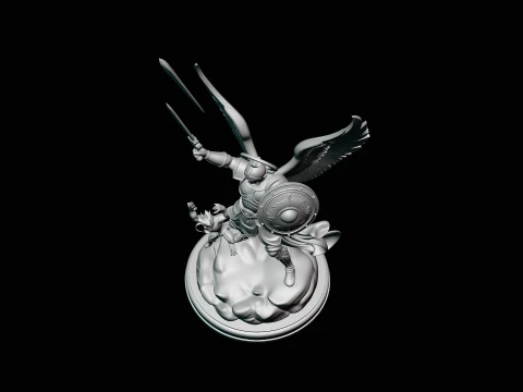 Archangel Michael Warrior Statue Design 10 - 3D Print Model 3D Print Model
