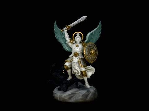 Archangel Michael Warrior Statue Design 11 - 3D Print Model 3D Print Model