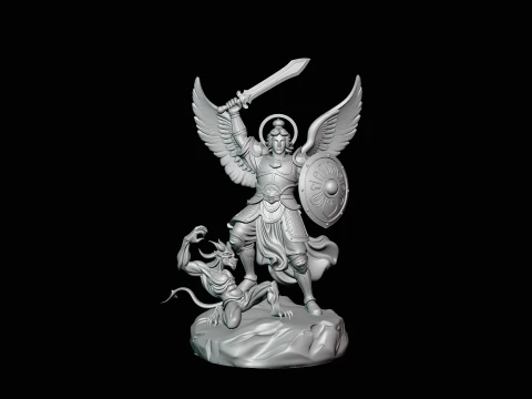 Archangel Michael Warrior Statue Design 11 - 3D Print Model 3D Print Model