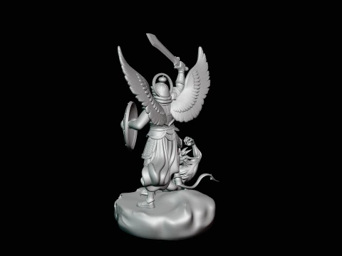 Archangel Michael Warrior Statue Design 11 - 3D Print Model 3D Print Model