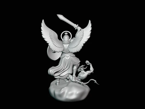 Archangel Michael Warrior Statue Design 11 - 3D Print Model 3D Print Model