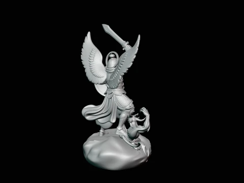 Archangel Michael Warrior Statue Design 11 - 3D Print Model 3D Print Model