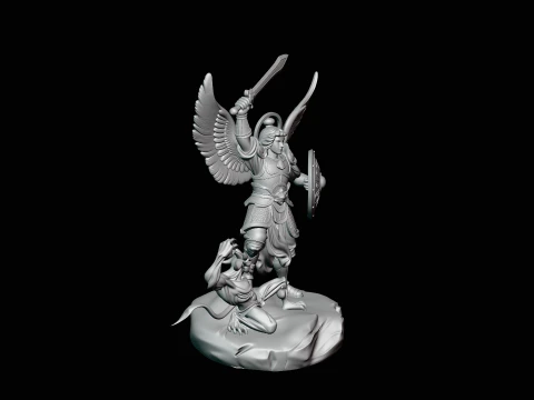 Archangel Michael Warrior Statue Design 11 - 3D Print Model 3D Print Model