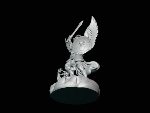 Archangel Michael Warrior Statue Design 11 - 3D Print Model 3D Print Model