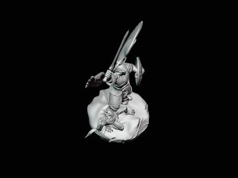 Archangel Michael Warrior Statue Design 11 - 3D Print Model 3D Print Model