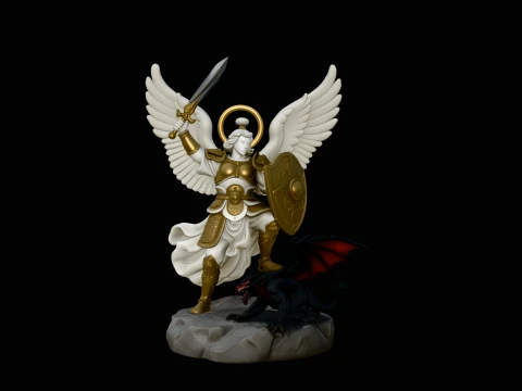 Archangel Michael Warrior Statue Design 12 - 3D Print Model 3D Druckmodell
