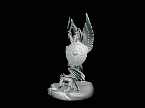 Archangel Michael Warrior Statue Design 12 - 3D Print Model 3D Print Model