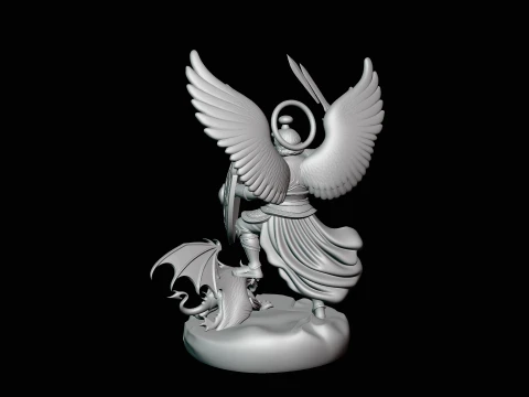 Archangel Michael Warrior Statue Design 12 - 3D Print Model 3D Print Model