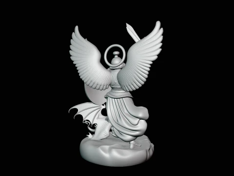 Archangel Michael Warrior Statue Design 12 - 3D Print Model 3D Print Model