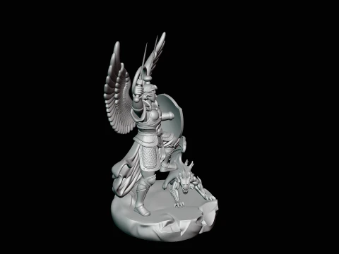 Archangel Michael Warrior Statue Design 12 - 3D Print Model 3D Print Model