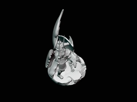 Archangel Michael Warrior Statue Design 12 - 3D Print Model 3D Print Model
