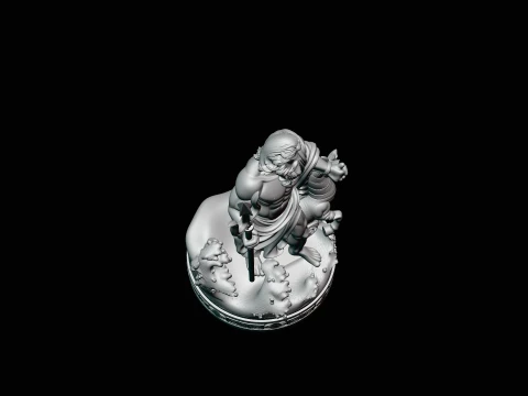 Poseidon on Sea Horse Statue Design 3 - 3D Print Model 3D Print Model