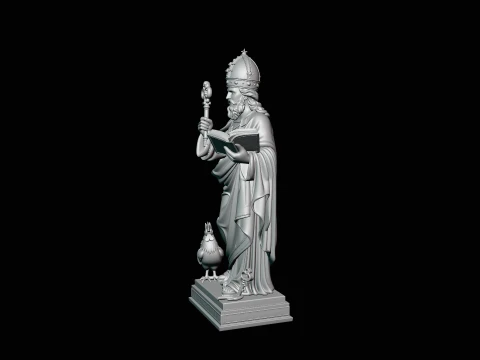 Saint Peter with Keys Statue Design 1 - 3D Print Model 3D Print Model