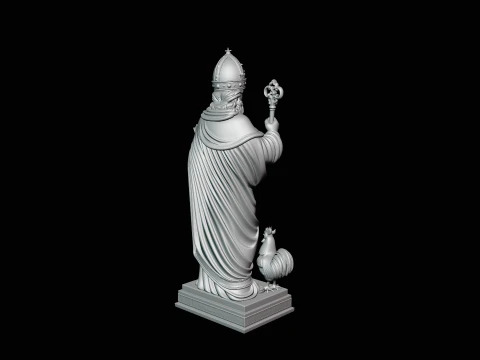 Saint Peter with Keys Statue Design 1 - 3D Print Model 3D Print Model