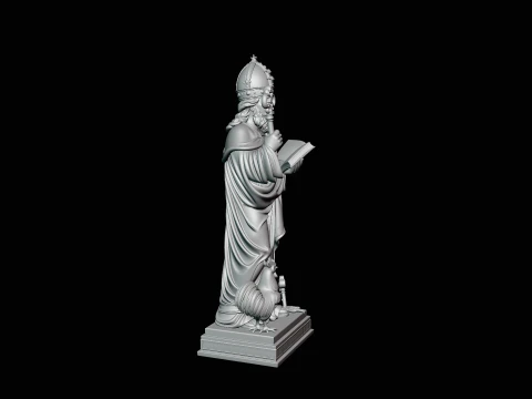 Saint Peter with Keys Statue Design 1 - 3D Print Model 3D Print Model