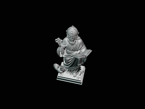 Saint Peter with Keys Statue Design 1 - 3D Print Model 3D Print Model