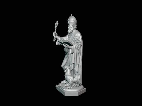 Saint Peter with Keys Statue Design 2 - 3D Print Model 3D Print Model