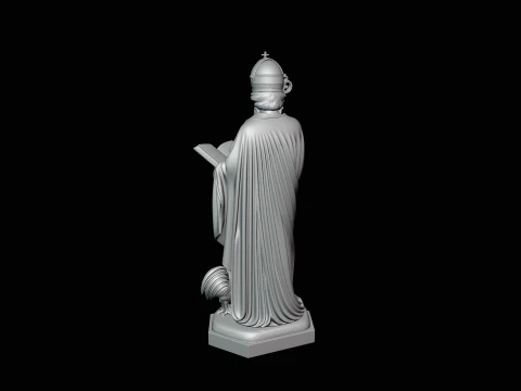 Saint Peter with Keys Statue Design 2 - 3D Print Model 3D Print Model