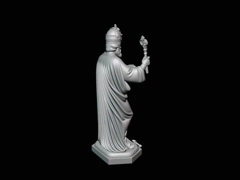 Saint Peter with Keys Statue Design 2 - 3D Print Model 3D Print Model
