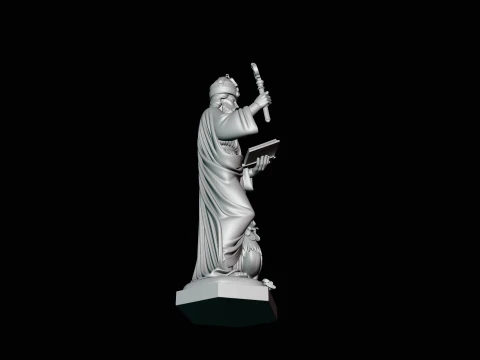 Saint Peter with Keys Statue Design 2 - 3D Print Model 3D Print Model