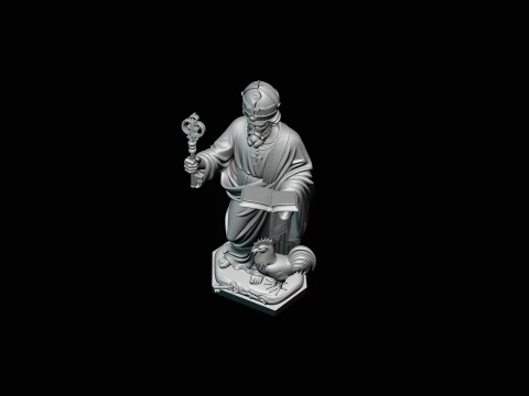 Saint Peter with Keys Statue Design 2 - 3D Print Model 3D Print Model