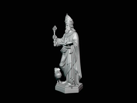 Saint Peter with Keys Statue Design 3 - 3D Print Model 3D Print Model