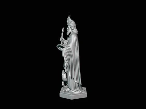 Saint Peter with Keys Statue Design 3 - 3D Print Model 3D Print Model