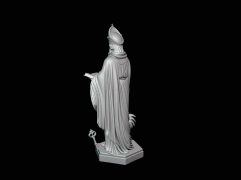Saint Peter with Keys Statue Design 3 - 3D Print Model 3D Print Model