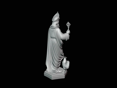 Saint Peter with Keys Statue Design 3 - 3D Print Model 3D Print Model
