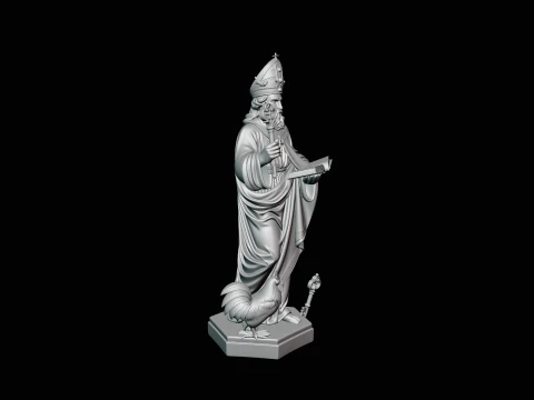 Saint Peter with Keys Statue Design 3 - 3D Print Model 3D Print Model
