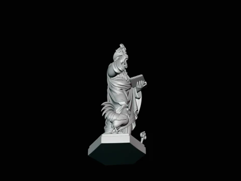 Saint Peter with Keys Statue Design 3 - 3D Print Model 3D Print Model