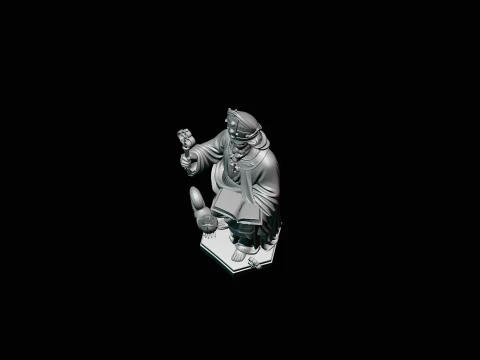 Saint Peter with Keys Statue Design 3 - 3D Print Model 3D Print Model